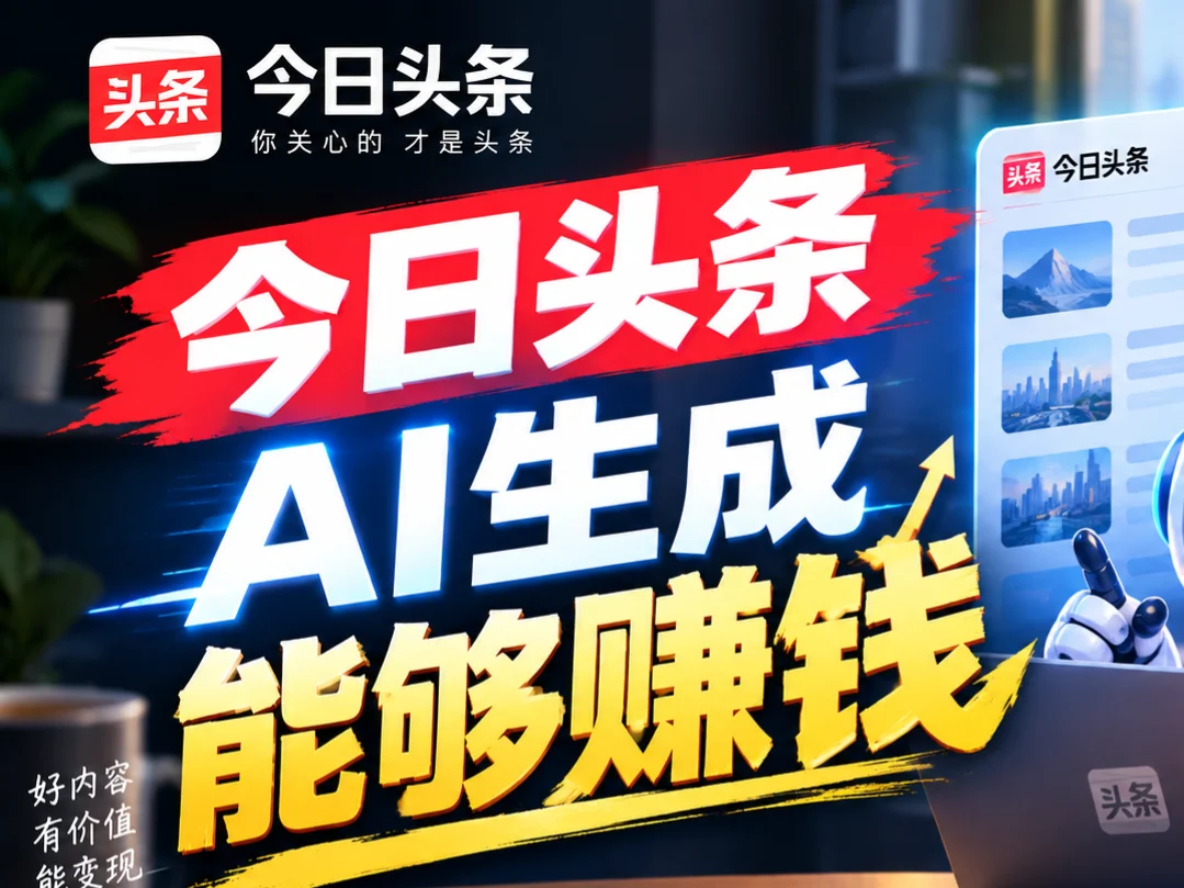 今日头条图文掘金攻略，教你如何利用AI自动生成文章，轻松日赚几百元！的封面